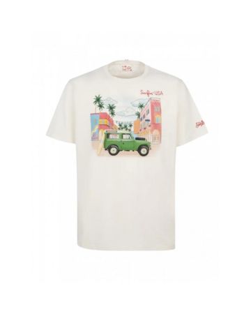 Mc2 Saint Barth T-shirt In Cotone Con Stampa E Ricamo